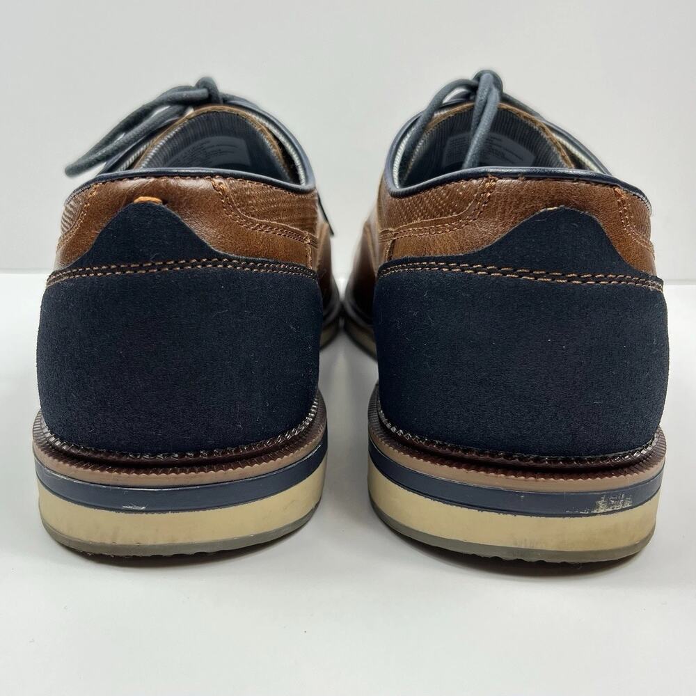 Sonoma Mens Dress Shoes Ortholite‎ Eco Sz 11.5 Brown Navy Preppy College Classic - Picture 2 of 10